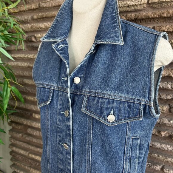 Pendleton Original Denim Wool Blanket Jean Vest Size Small - Picture 9 of 11